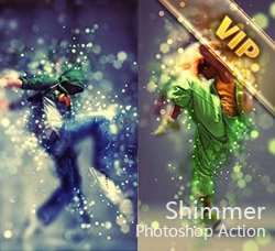 极品PS动作－炫丽光斑：Shimmer Photoshop Action